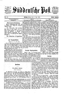 Süddeutsche Post Freitag 11. Juli 1873