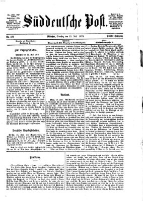 Süddeutsche Post Dienstag 22. Juli 1873