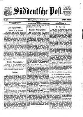 Süddeutsche Post Freitag 25. Juli 1873