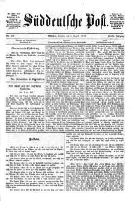 Süddeutsche Post Dienstag 5. August 1873