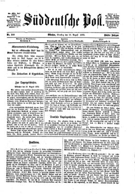 Süddeutsche Post Dienstag 26. August 1873