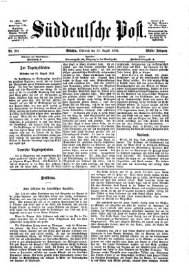 Süddeutsche Post Mittwoch 27. August 1873