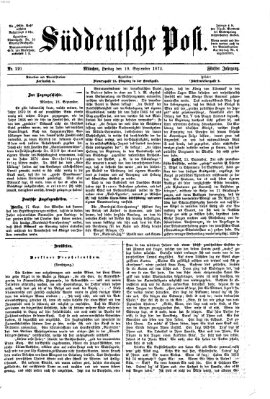 Süddeutsche Post Freitag 19. September 1873