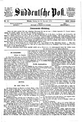 Süddeutsche Post Sonntag 21. September 1873