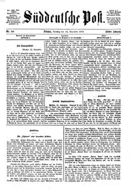 Süddeutsche Post Samstag 27. September 1873