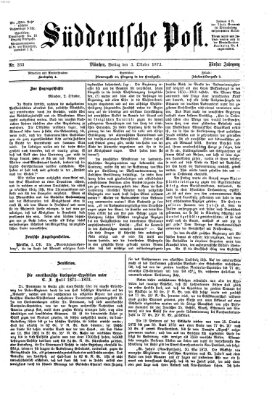 Süddeutsche Post Freitag 3. Oktober 1873