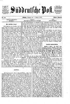 Süddeutsche Post Dienstag 7. Oktober 1873