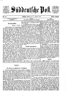 Süddeutsche Post Mittwoch 8. Oktober 1873