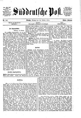 Süddeutsche Post Dienstag 14. Oktober 1873