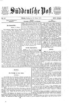 Süddeutsche Post Samstag 18. Oktober 1873