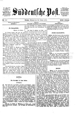 Süddeutsche Post Mittwoch 22. Oktober 1873