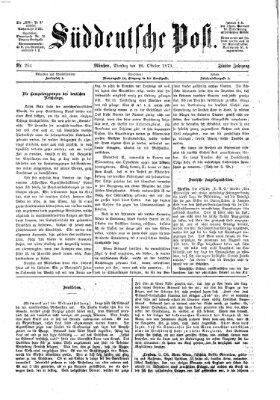 Süddeutsche Post Dienstag 28. Oktober 1873