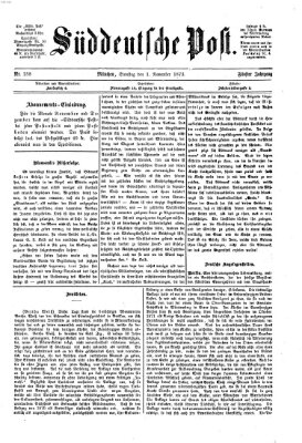 Süddeutsche Post Samstag 1. November 1873