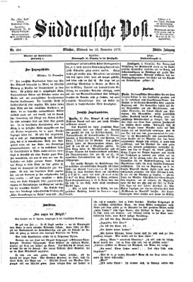 Süddeutsche Post Mittwoch 12. November 1873