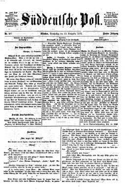 Süddeutsche Post Donnerstag 13. November 1873