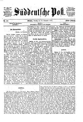 Süddeutsche Post Samstag 15. November 1873