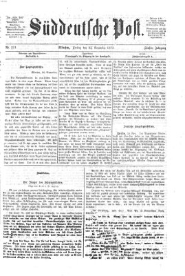 Süddeutsche Post Freitag 21. November 1873