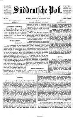 Süddeutsche Post Sonntag 30. November 1873