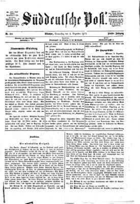 Süddeutsche Post Donnerstag 4. Dezember 1873