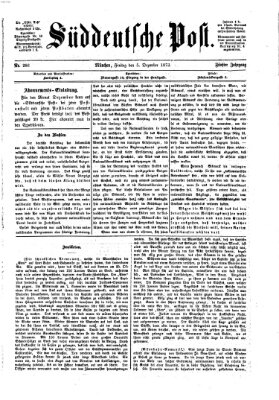 Süddeutsche Post Freitag 5. Dezember 1873