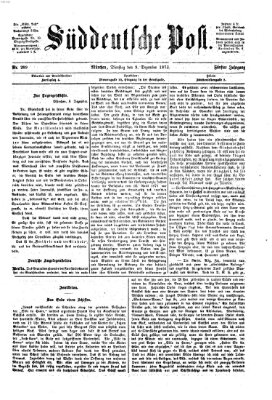 Süddeutsche Post Dienstag 9. Dezember 1873