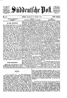 Süddeutsche Post Samstag 13. Dezember 1873