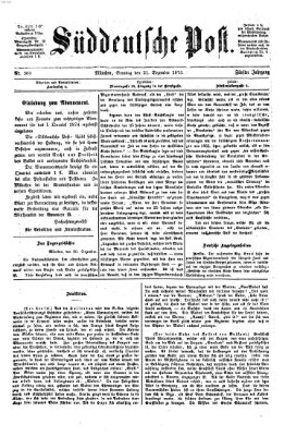 Süddeutsche Post Sonntag 21. Dezember 1873