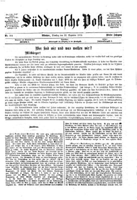 Süddeutsche Post Montag 22. Dezember 1873