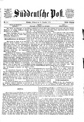 Süddeutsche Post Mittwoch 31. Dezember 1873