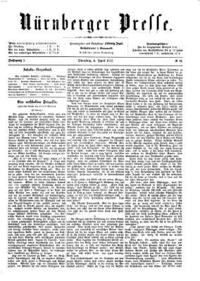 Nürnberger Presse Samstag 6. April 1872