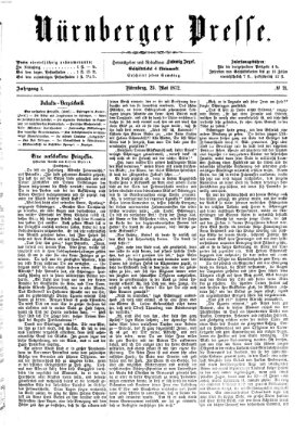 Nürnberger Presse Samstag 25. Mai 1872