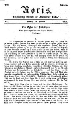 Noris (Nürnberger Presse) Sonntag 16. Februar 1873