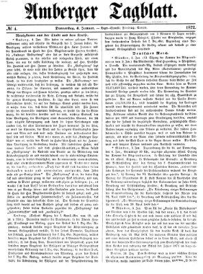 Amberger Tagblatt Donnerstag 4. Januar 1872