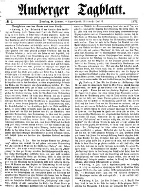 Amberger Tagblatt Dienstag 9. Januar 1872