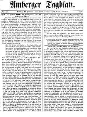 Amberger Tagblatt Samstag 20. Januar 1872