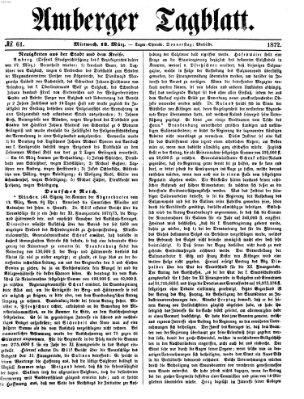 Amberger Tagblatt Mittwoch 13. März 1872