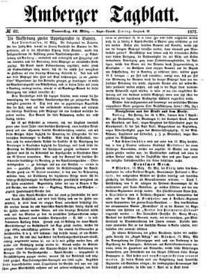 Amberger Tagblatt Donnerstag 14. März 1872