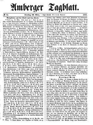 Amberger Tagblatt Dienstag 26. März 1872