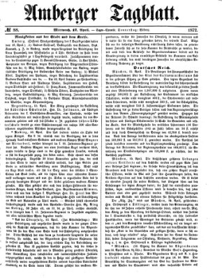 Amberger Tagblatt Mittwoch 17. April 1872