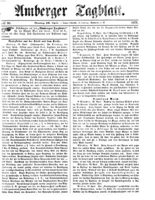 Amberger Tagblatt Montag 29. April 1872