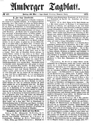 Amberger Tagblatt Freitag 10. Mai 1872