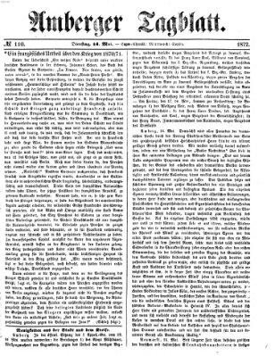 Amberger Tagblatt Dienstag 14. Mai 1872