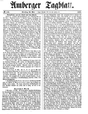 Amberger Tagblatt Dienstag 21. Mai 1872