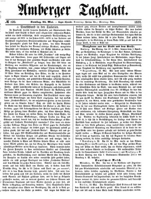 Amberger Tagblatt Samstag 25. Mai 1872