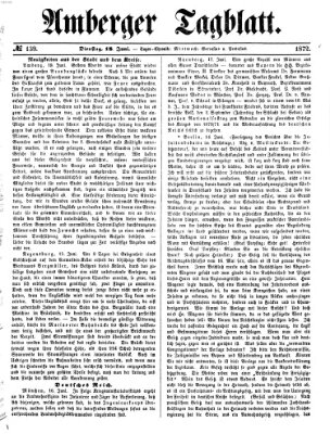 Amberger Tagblatt Dienstag 18. Juni 1872