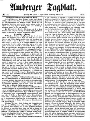 Amberger Tagblatt Freitag 21. Juni 1872