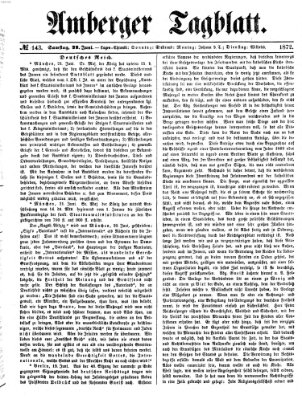 Amberger Tagblatt Samstag 22. Juni 1872