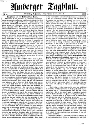 Amberger Tagblatt Donnerstag 9. Januar 1873