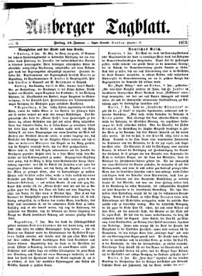 Amberger Tagblatt Freitag 10. Januar 1873