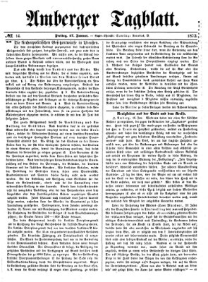 Amberger Tagblatt Freitag 17. Januar 1873